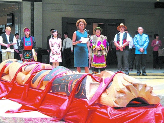 Totem pole of hope for Sichuan Province